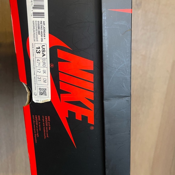 Used Men’s Air Jordan 1 Retro High OG (Gently Used) size 13 Black Satin Gym Red - Picture 3 of 11